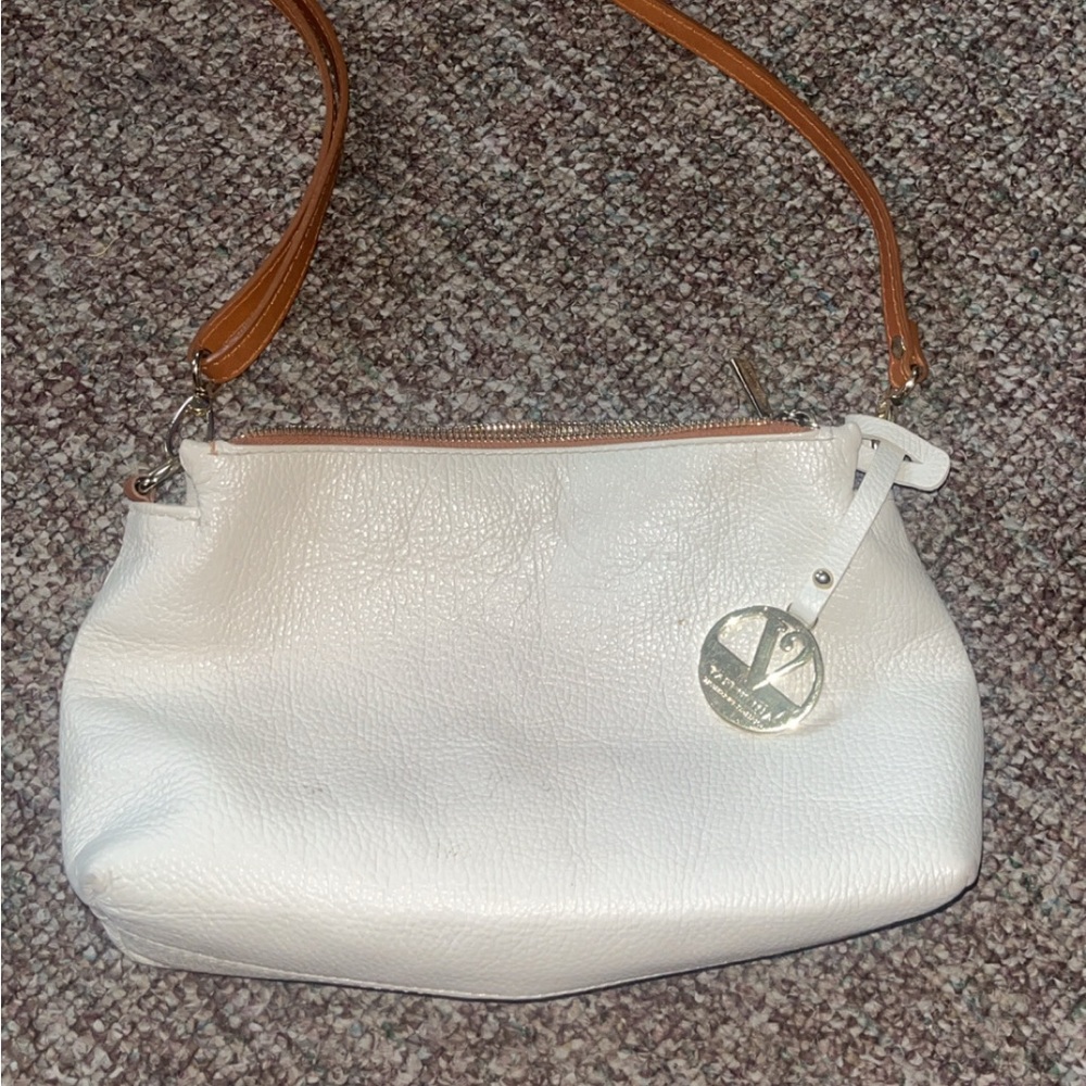 White Leather Crossbody Bag